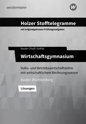 Produktbild von Holzer Stofftelegramme Baden-Württemberg - Wirtschaftsgymnasium
