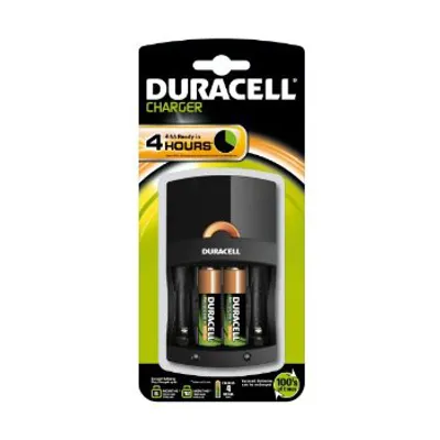 Produktbild von Duracell CEF 14 2XAA750 + 2XAA1700 Steckerladegerät f?r 4 Akkus, 1700 mAh Kapazit?t, 360 min Ladedauer