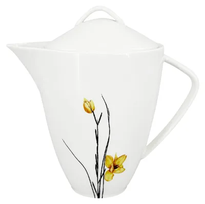 Image de Théière en porcelaine Spring 1600ml, jaune/noir