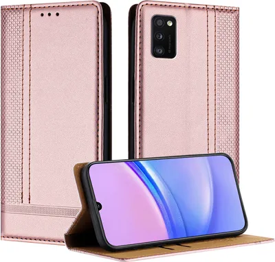 Obrázek produktu pro Pouzdro pro Samsung Galaxy A41 kožené flipové pouzdro s funkcí stojánku Růžový
