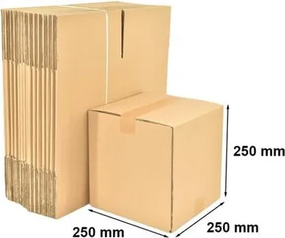 Zdjęcie produktu dla KARTONOWE Opakowania 250x250x250 3-warstwowe 10szt Kawadratowe Pudełko