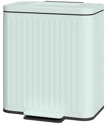 Produktbild von HOMCOM Mülleimer Küche 2 x 20 Liter Treteimer mit Soft-Close-Deckel, Pedal