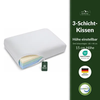 Produktbild von hERZtal 3-Schicht-Kissen mit Sommer- und Winterseite 60x40x15cm
