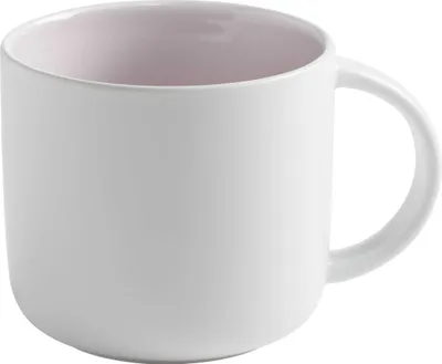 Immagine prodotto di Maxwell & Williams Tint Becher, Tasse, Kaffeebecher, Trinkbecher, Porzellan, Weiß / Rosa, 450 ml, DI0010