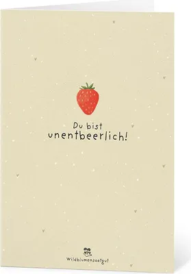 Produktbild von Grußkarte Du bist unentbeerlich - nachhaltige Karte aus Saatpapier mit