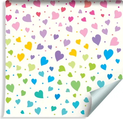 Produktbild von 10m VLIES TAPETE Rolle Kinderzimmer Kleine Bunte Herzen Punkte Kugeln XXL