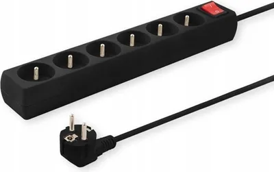 Produktbild von Savio LZ-04 Steckdosenleiste, 6 Steckdosen, 5m 6 Steckdose(n) Typ F 2500 W Schwarz