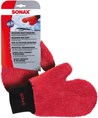 Obrázek produktu pro SONAX Microfaser WaschHandschuh (1 Stück) bequemer Handschuh mit maximalem Oberflächenschutz, schonende Reinigung Aller Lack, Glas und Kunststoffoberflächen, Art-Nr. 04282000