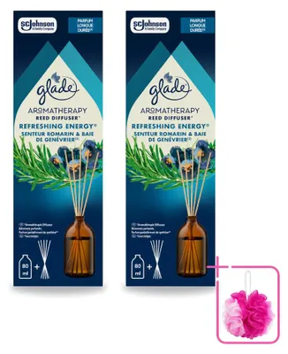 Obrázok produktu pre 2 kusy vonných tyčiniek Glade Aromatherapy s vôňou "Osviežujúca energia" - 80 ml - výhodný balík