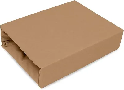 A folded fitted sheet is shown from a diagonal angle.