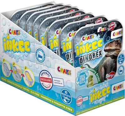 A display box filled with multiple bath bomb packages.