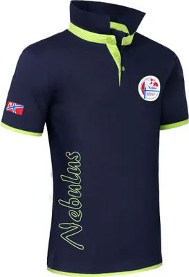 Productafbeelding van Nebulus Poloshirt SHIP, herenmodel, shirt, sweatshirt, polo, P4002 - heren, marineblauw-lime, maat M