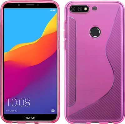Produktbild von Honor 7C Handy Silikon Schutzhülle Cover Case Pink
