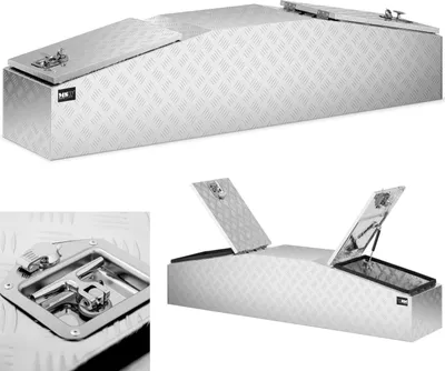 Zdjęcie produktu dla Skrzynka narzędziowa transportowa aluminiowa zamykana na klucz 280 l 177 x 40 x 40 cm