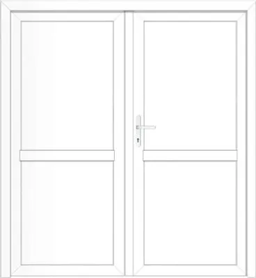 Produktbild von RORO Nebeneingangstür Colorado 2.flg 200x200 cm Kunststoff weiß/weiß 1/2-1/2 Gehflügel Links-Standflügel Rechts