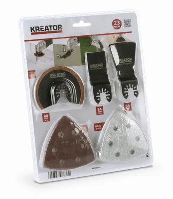 Image de Kit d'accessoires Kreator KRT990045 pour broyeurs oscillants 23pcs