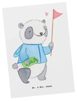 Produktbild von Mr. & Mrs. Panda Postkarte Reitlehrer Herz - Weiß - Geschenk, bildkarte, Fotokarte, Ansichtskarten, Grußkarte, Postkarten