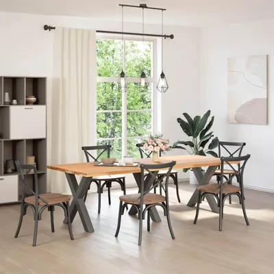 Obrázek produktu pro vidaXL Nohy jídelního stolu ve tvaru X 3 ks. Antracit 80x(72-73) cm Ocel