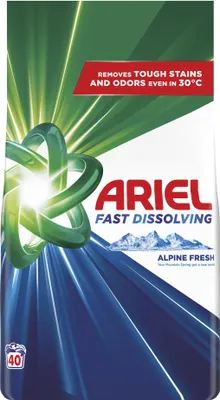 Zdjęcie produktu dla Ariel Alpine Fresh Proszek do prania 2,2 kg, 40 prań