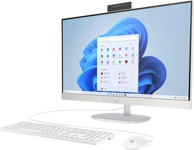 Produktbild von HP 27-cr0007ng - All-in-One (Komplettlösung) - Ryzen 5 7520U / 2.8 GHz - RAM 16 GB - SSD 512 GB - NVMe - Radeon Graphics - 1GbE, Wi-Fi 6, Bluetooth - WLAN: 802.11a/b/g/n/ac/ax, Bluetooth 5.4 - Win 11 Home - Monitor: LED 68.6 cm (27")