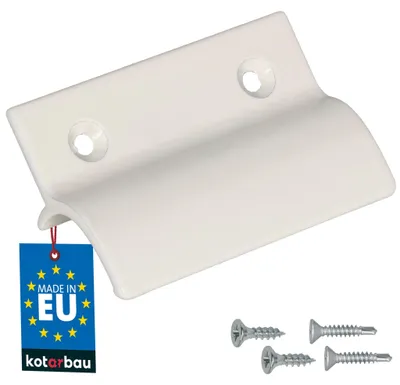Productafbeelding van KOTARBAU® Balkondeurgreep Terrasdeurgreep 65 x 45 mm Aluminium Deurgreep Balkon Terrasdeurgreep met Brug Crème