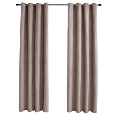 Produktbild von Verdunkelungsvorhänge mit Metallösen 2 Stk. Taupe 140x245 cm