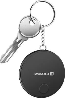 Produktbild von Swissten, Bluetooth GPS Tracker FindTag Schlüsselanhänger Apple Find My, Schwarz