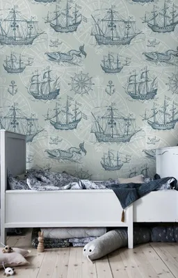 Produktbild von Coloray Fototapete 290x290 cm Latextapete Magicstick - Altes Sailor Pastell