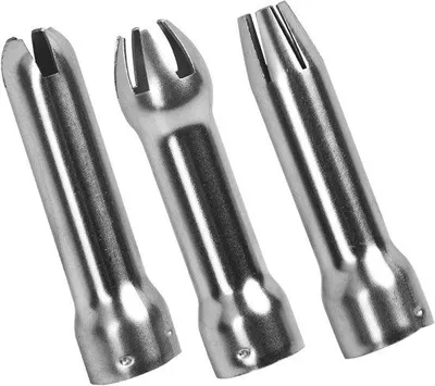 Image de Douilles en acier inoxydable pour la décoration de pâtisseries et de desserts - Lot de 3 - Décoration de pâtisseries et de desserts