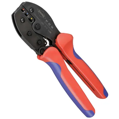A close-up, studio shot of a crimping tool.