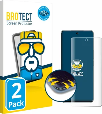 Produktbild von 2x BROTECT Fullscreen Schutzfolie für Vivo V30 Pro Displayschutz Folie Fullcover Klar Transparent