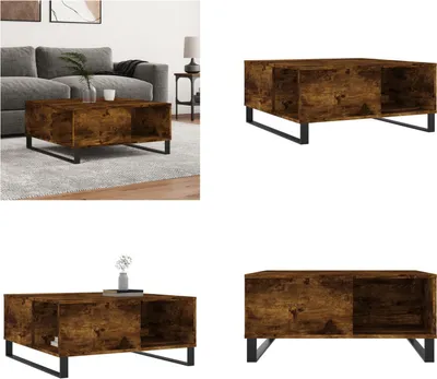 Obrázok produktu pre vidaXL Konferenčný stolík údený dub 80x80x36,5 cm materiál na báze dreva - Konferenčný stolík - Konferenčné stolíky - Bočný stolík - Rozkladací stolík