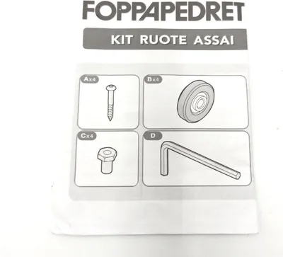 Produktbild von Foppapedretti Buggy Schwarz mit 4 Räder Gommate und Achsenratgeber