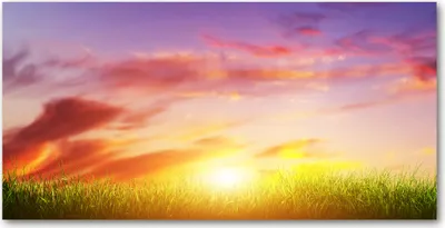 Produktbild von Tulup Glas-Bild -140x70- Wandkunst Dekorative Wand für Küche & Wohnzimmer - Landschaften - Sonnenuntergang - Mehrfarbig