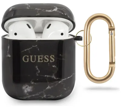 Obrázok produktu pre Guess GUACA2TPUMABK kryt na AirPods, čierny, Marble Collection (GUACA2TPUMABK)