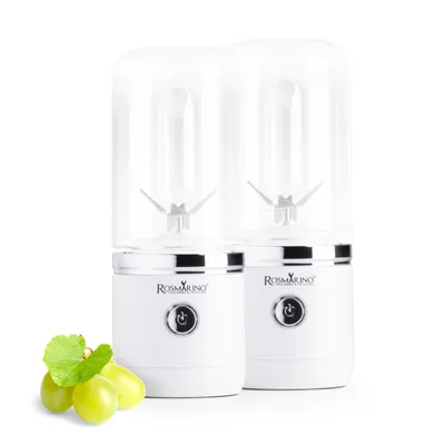Obrázok produktu pre Sada 2 prenosných mixérov Rosmarino NutriMax 2 GO - biela