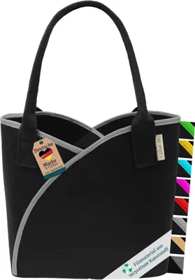 Produktbild von SILUK Filztasche Einkaufskorb Einkaufstasche, Filztaschen Shopper, Groß Multifunktional Filzkorb zur Aufbewahrung Einkaufskörbe (Modell 1 Grau)