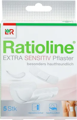 Produktbild von Ratioline Extra Sensitiv Pflaster in 2 Größen, 5 St. Pflaster