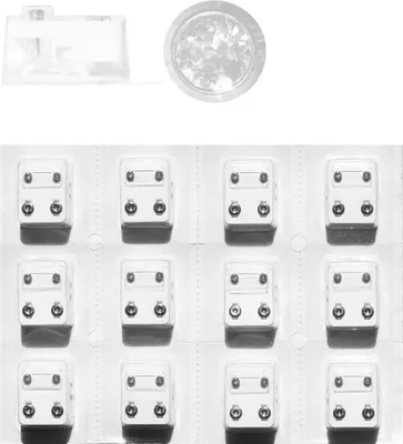 Produktbild von Erstohrstecker Set - 12 Paar Chirurgenstahl Ohrstecker Zarge mit Stein in transparent 4mm