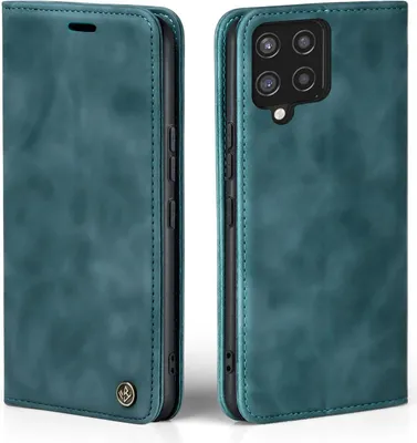 Produktbild von Handy Hülle für Samsung Galaxy A42 Klapphülle Bookcase Flip Cover Handy Tasche Etui Farbe: Petrol