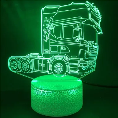 Produktbild von LED-Kristall-Tischlampe mit Batteriebetrieb, stimmungsvollem Licht – 7 Farben