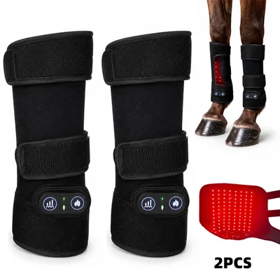 Produktbild von Rotlichttherapie Pferd, Infrarot LED Therapieschuh für Pferdebeine, 660nm 850nm Lichttherapie zur Gelenkpflege und Muskelregeneration
