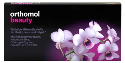 Produktbild von Orthomol Beauty für Frauen - Mikronährstoffe für Haut, Haare und Nägel - mit Hyaluronsäure, Kollagen und Coenzym Q10, 7 ml Tagesportionen