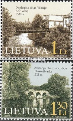Produktbild von Briefmarken Litauen 2001 Mi 760-761 (kompl.Ausg.) postfrisch Brücken