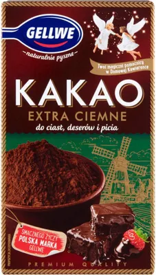 Zdjęcie produktu dla GELLWE Kakao extra ciemne 80 g x 10 sztuk