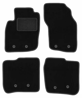 Produktbild von Velours-Fußmatten für Volvo V40 I 1995-2004 (Kombi) – 4-tlg, Schwarz, passgenau – Wielganizator LUX