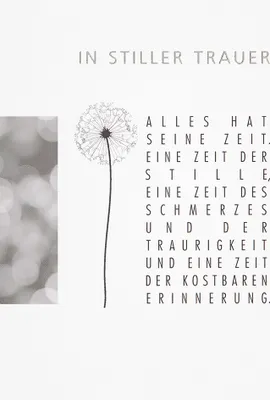 Produktbild von Trauer – Beileid - Kondolenzkarte im Format 11,5 x 17 cm mit