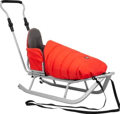 Produktbild von Kunert ROCKER Schlitten für Kinder Schlitten mit Lehne I Babyschlitten Kinderschlitten I Rückenlehne Schlitten Baby Schlitte + Schlafsack