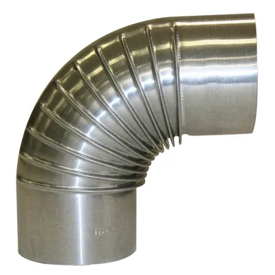 Produktbild von Ofenrohr Ø150mm FAL Bogenknie 90° ohne Tür Rauchrohr