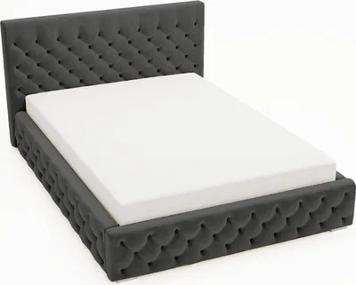 Obrázek produktu pro Postel GRAINGOLD Glamour Chesterfield 160x200 cm Velutto - sametová postel s roštem a zásuvkou - černá (Magic velvet 2219)